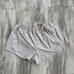 Calia Women’s Medium Mid Rise Infinity Running Shorts Freckle Dot Unbleached